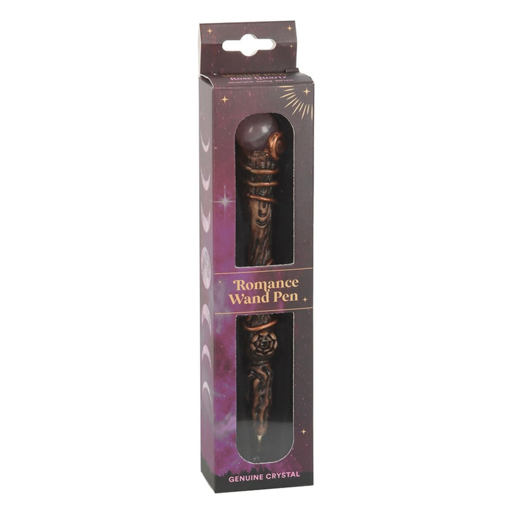 ROMANCE ROSE QUARTZ CRYSTAL WAND PEN