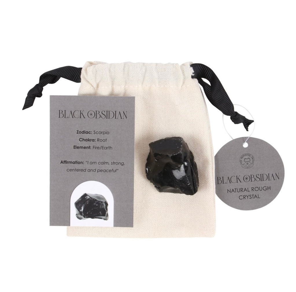 BLACK OBSIDIAN HEALING ROUGH CRYSTAL