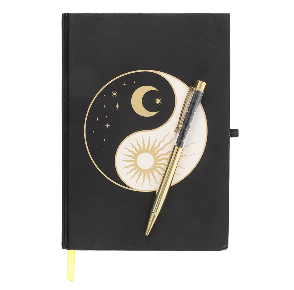 Yin Yang Journal with Black Obsidian pen.