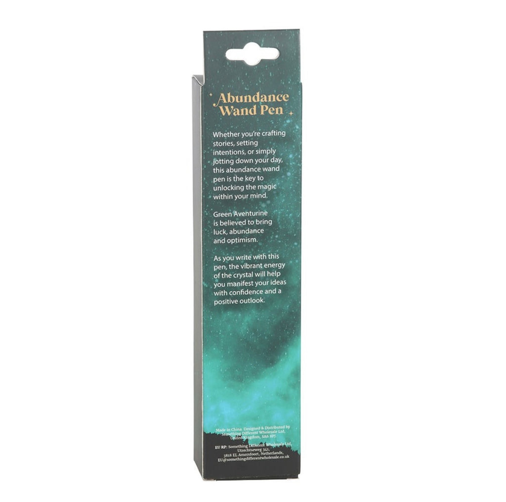 ABUNDANCE GREEN AVENTURINE CRYSTAL WAND PEN