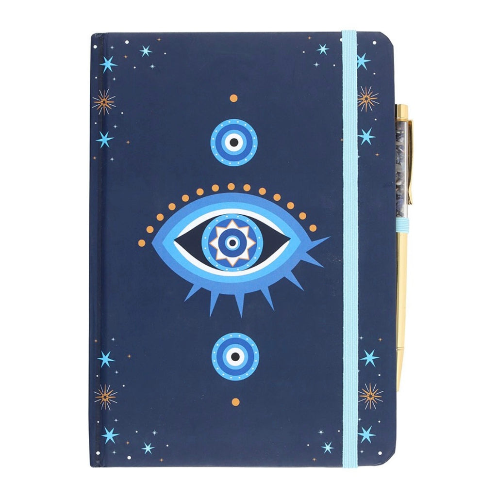ALL SEEING EYE A5 NOTEBOOK WITH CRYSTAL CHIP PEN