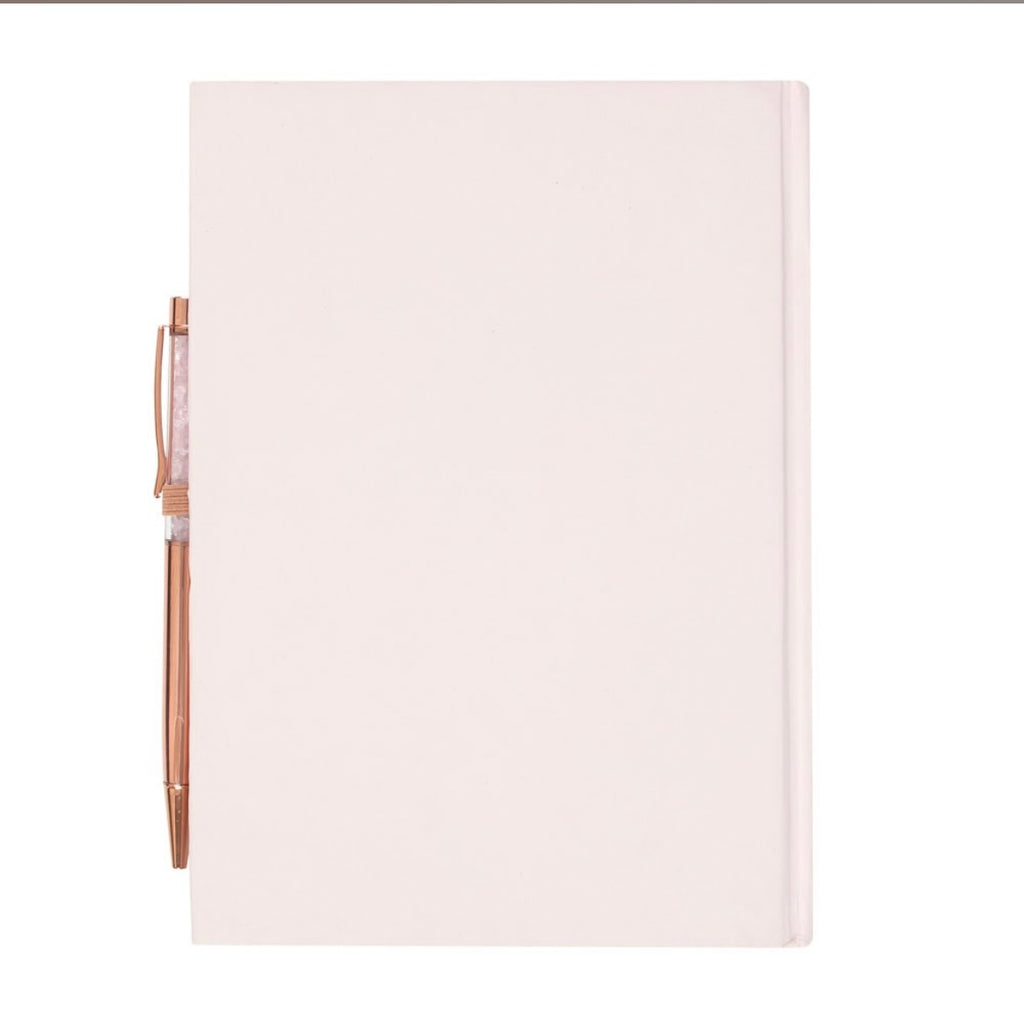 GRATITUDE JOURNAL WITH ROSE QUARTZ PEN